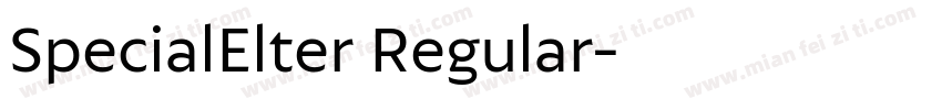SpecialElter Regular字体转换